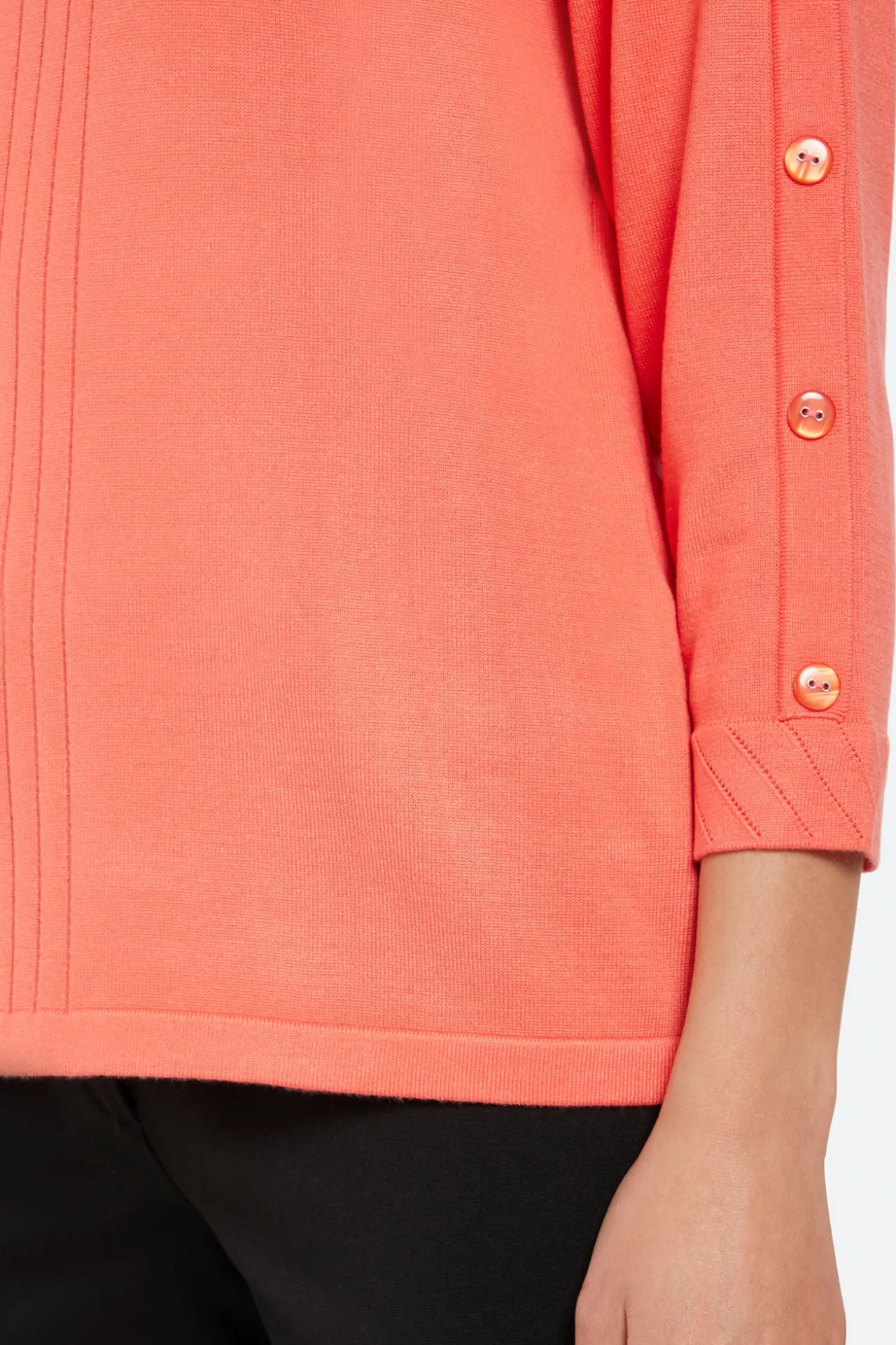 sleeve_pullover__melon_1-1.webp 3/4 Sleeve Pullover - Melon