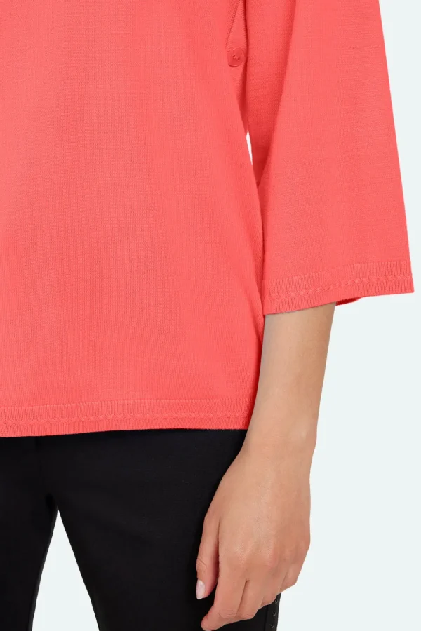 3/4 Sleeve Pullover - Melon