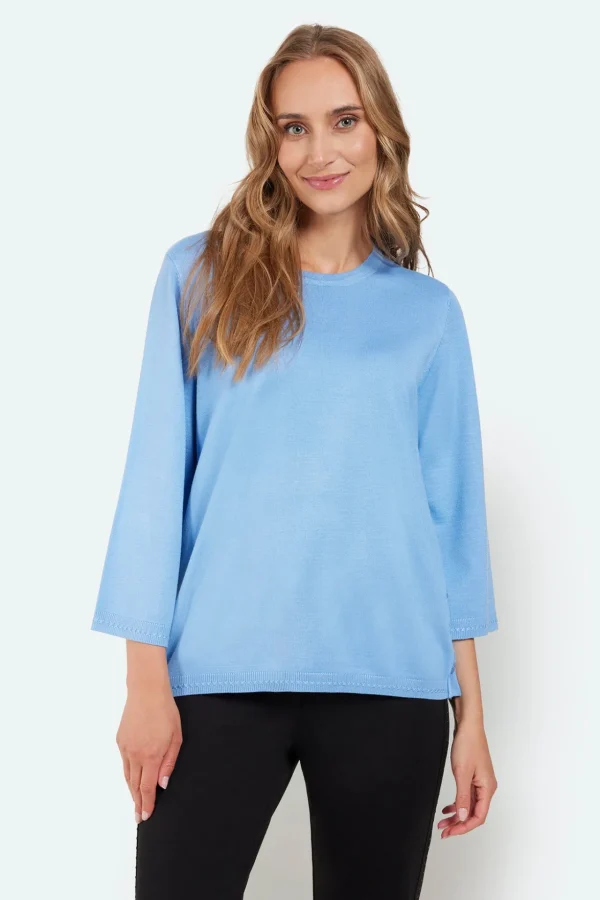3/4 Sleeve Pullover - Oxygen