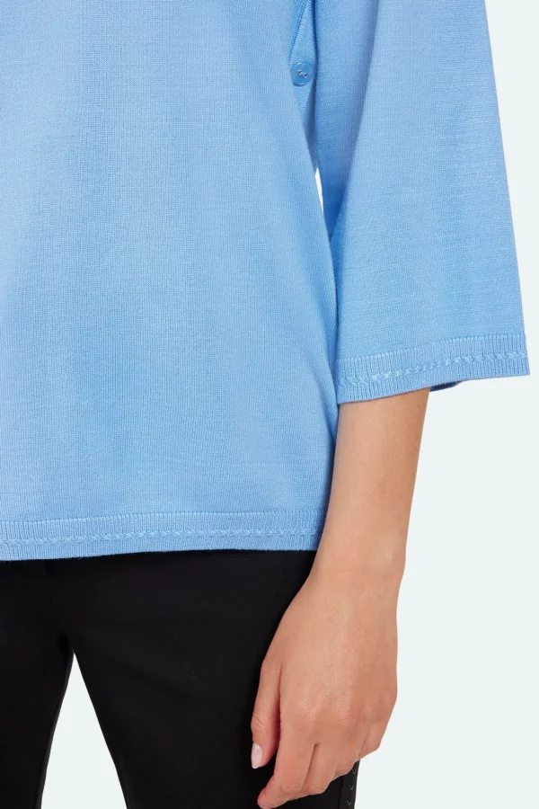 3/4 Sleeve Pullover - Oxygen