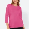 3/4 Sleeve Pullover - Pink