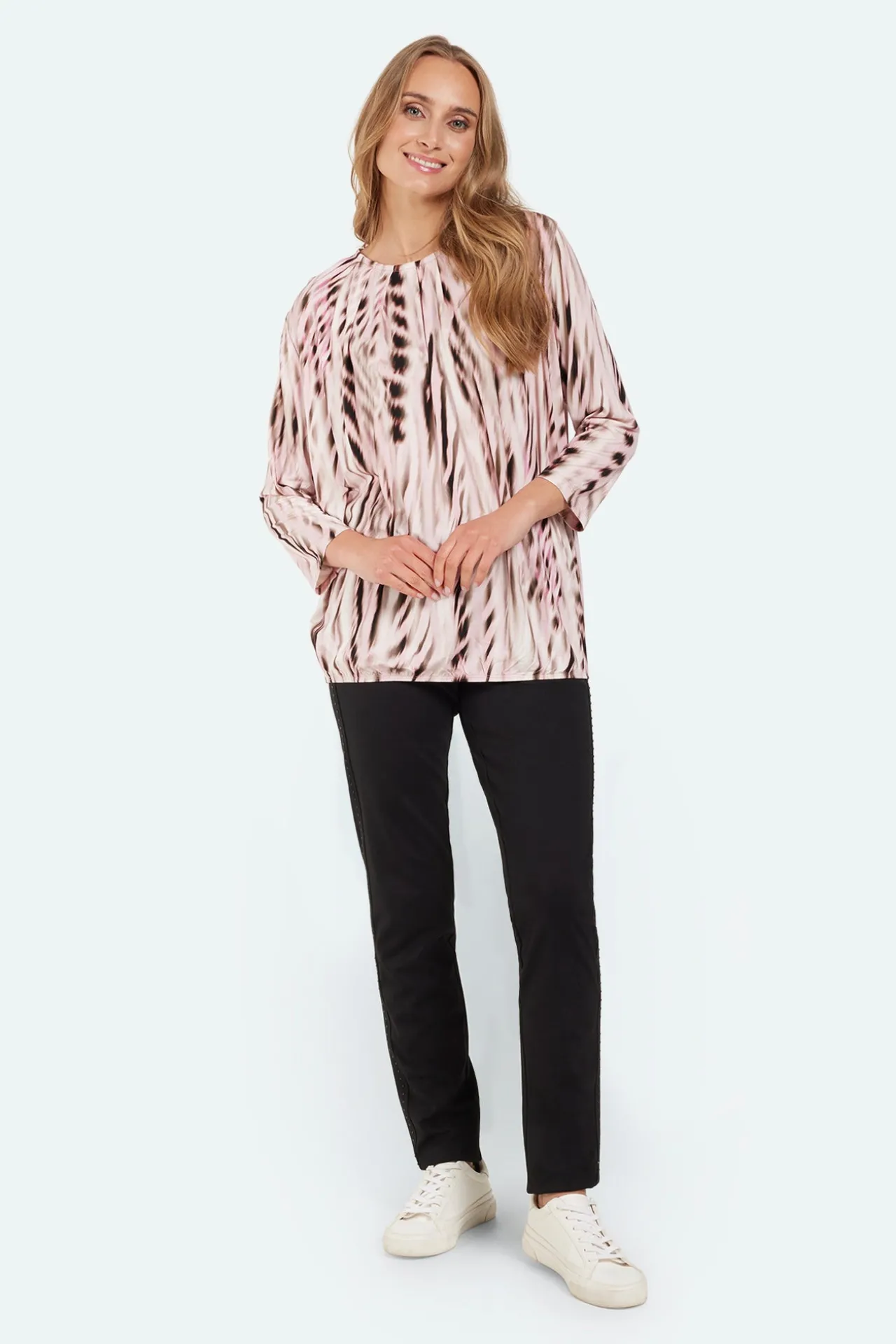 sleeve_tshirt__begonia_p_3.webp 3/4 Sleeve T-shirt - Begonia Pink
