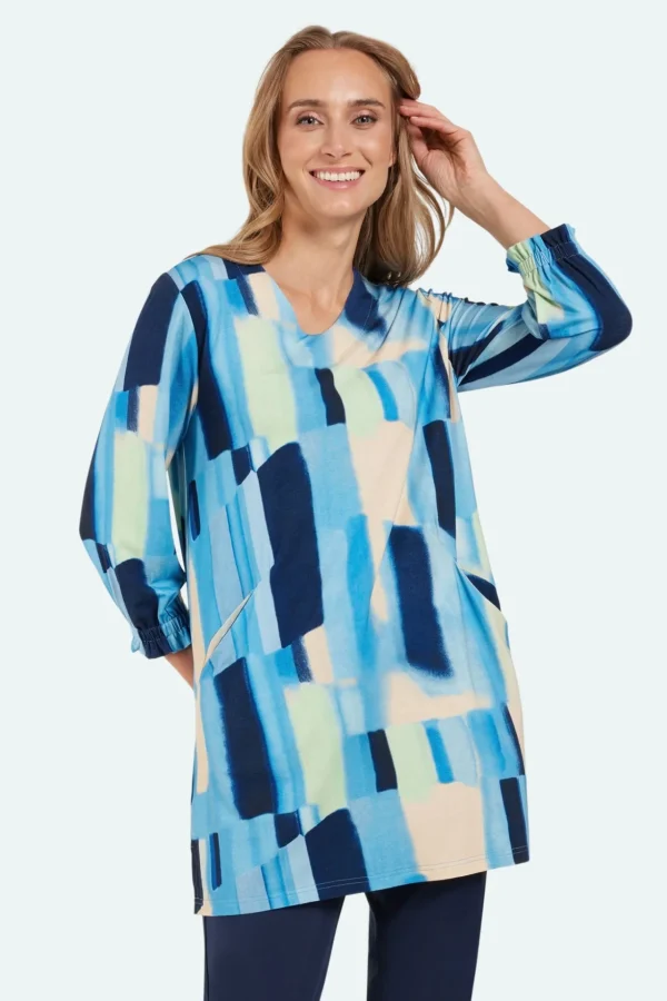 3/4 Sleeve Tunic - Oxygen