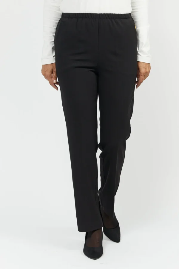 Sofie Bukser Med Elastikbånd I Taljen - Slim fit - Sort
