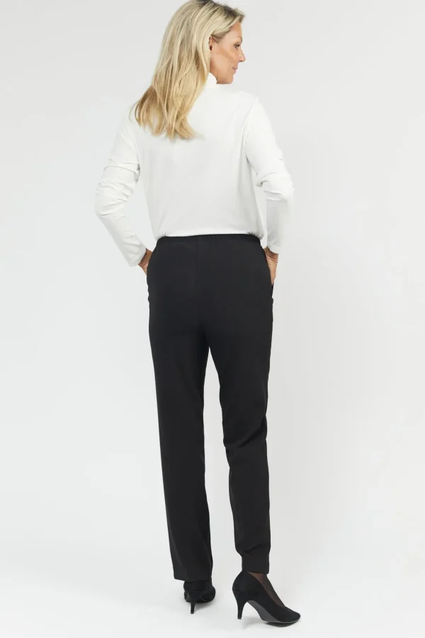 Sofie Bukser Med Elastikbånd I Taljen - Slim fit - Sort