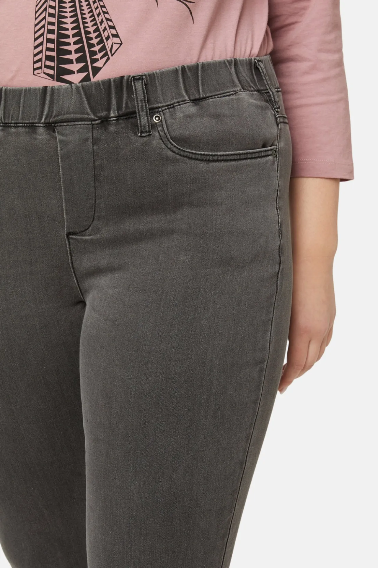 stretch_denim_bukser_med_3-3.webp 7/8 Stretch Denim Bukser Med Elastisk Linning - Grey denim