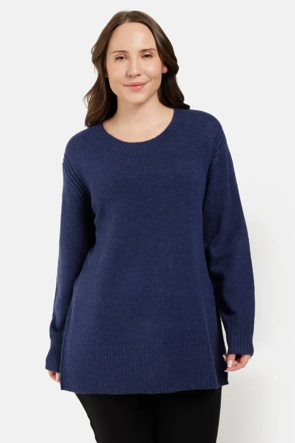 Strik pullover - Blå