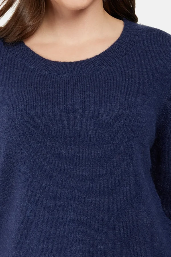 Strik pullover - Blå
