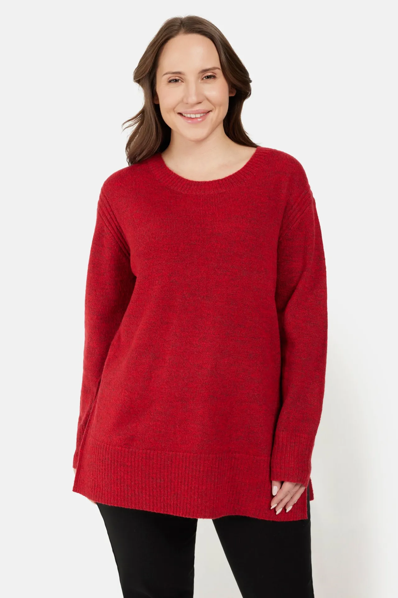 strik_pullover__rd_0.webp Strik pullover - Rød
