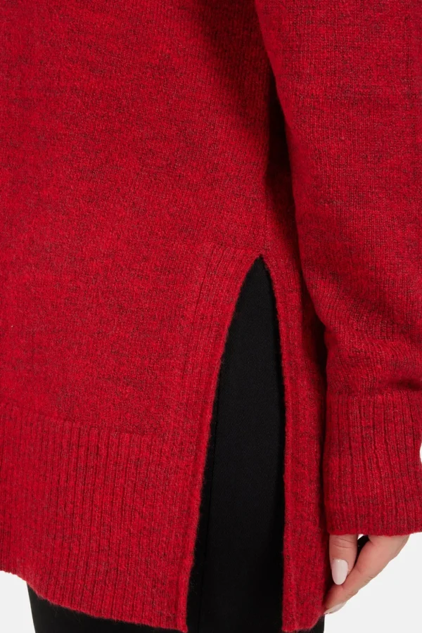 Strik pullover - Rød
