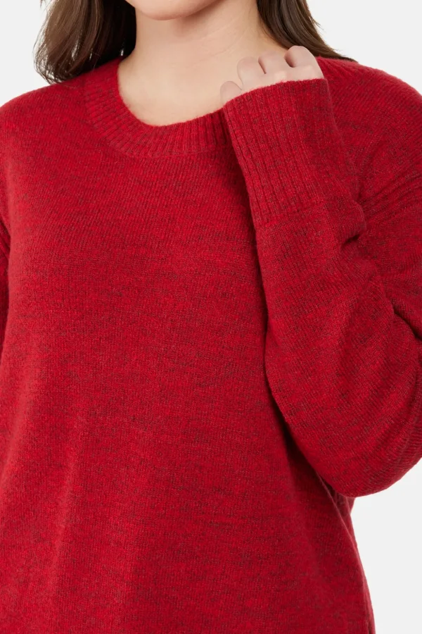 Strik pullover - Rød