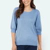 Sweater Kortærmet - Forever Blue Melange