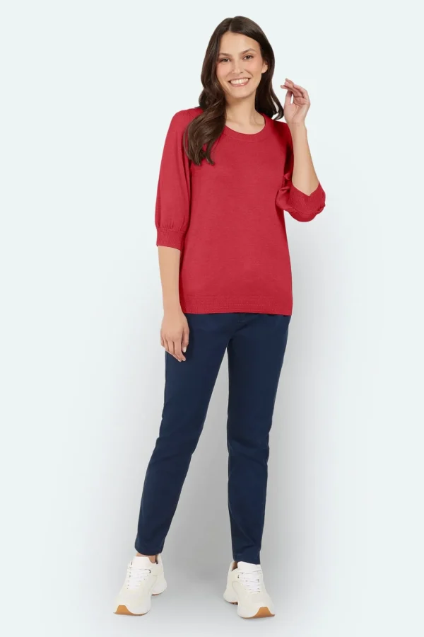 Sweater Kortærmet - Scarlet Red