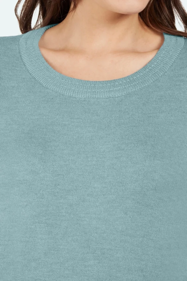 Sweater Kortærmet - Sea Green Melange