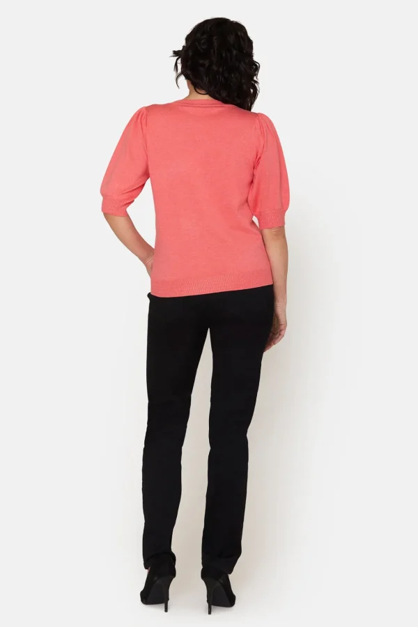 Sweater Kortærmet - Spiced Coral Melange