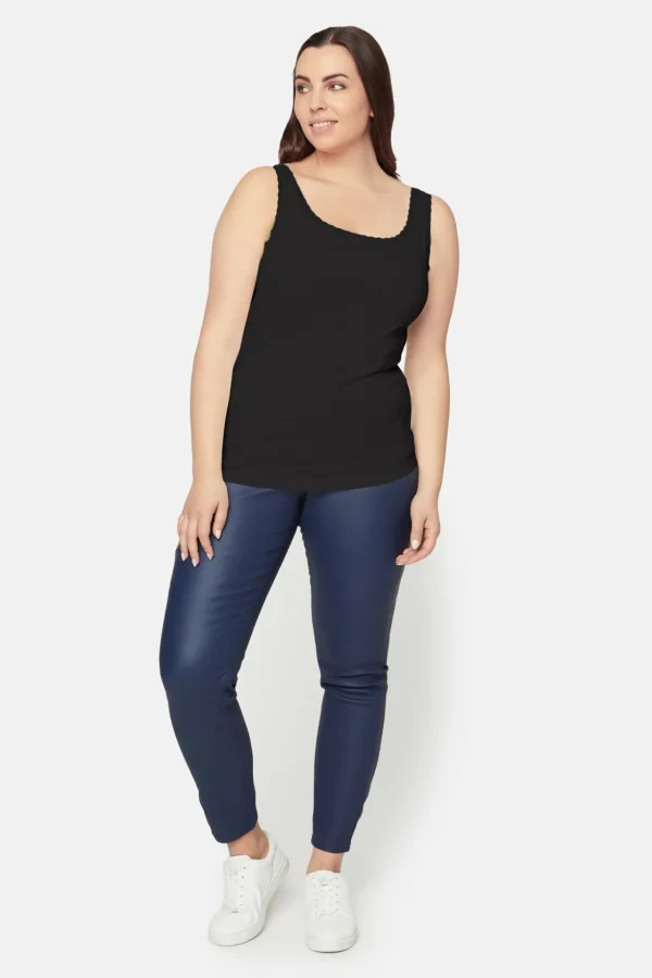 Top Med Blondedetaljer - Sort