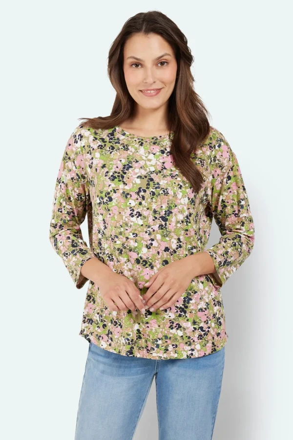 T-shirt - Grøn - rund hals