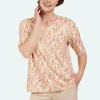 T-shirt - Orange - V-hals