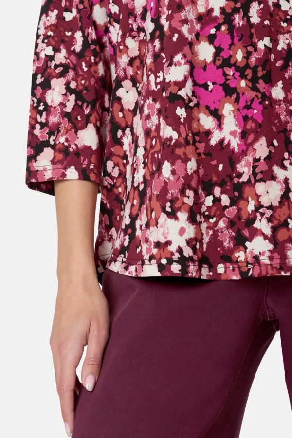 T-shirt 3/4 ærme - Fuchsia Red Mix