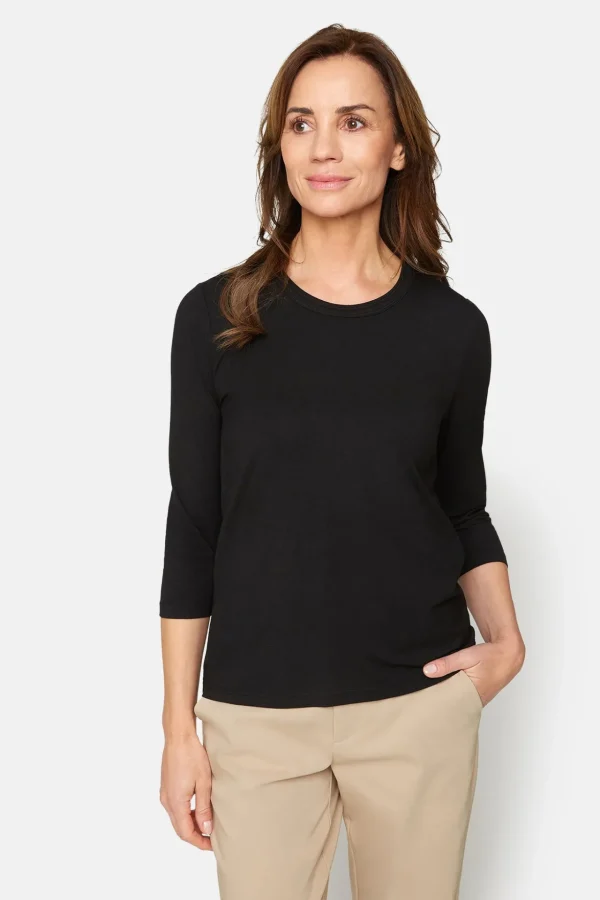 T-shirt 3/4 ærme - Sort