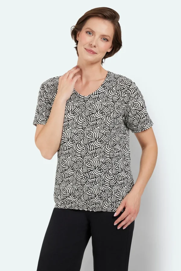 T-shirt - Sort - Rund hals