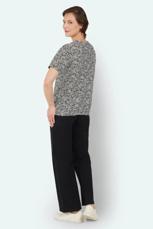 T-shirt - Sort - Rund hals