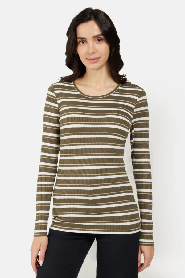 T-shirt Langærmet - Olive Night Mix