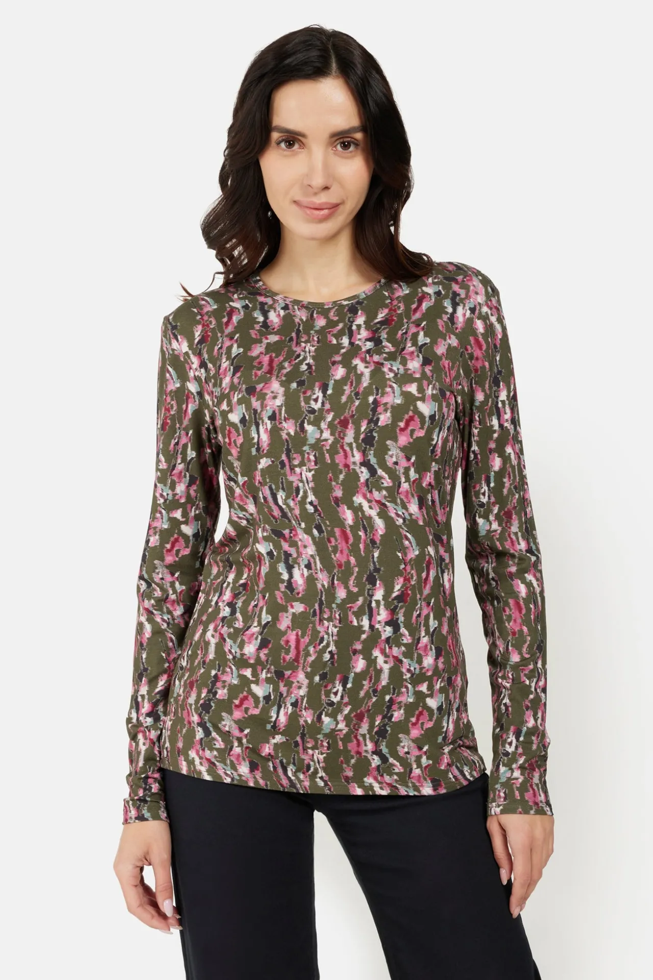 tshirt_langrmet__olive_ni_0.webp T-shirt Langærmet - Olive Night Mix