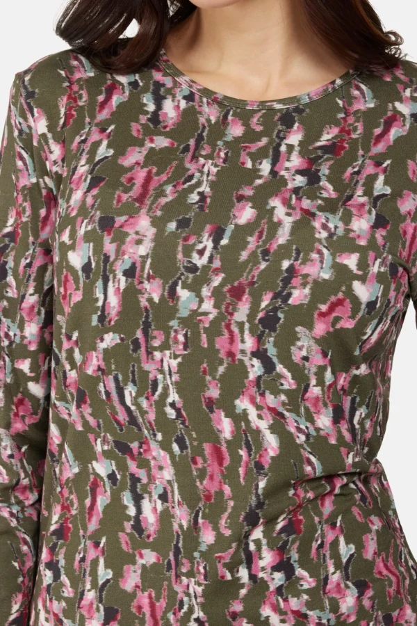 T-shirt Langærmet - Olive Night Mix