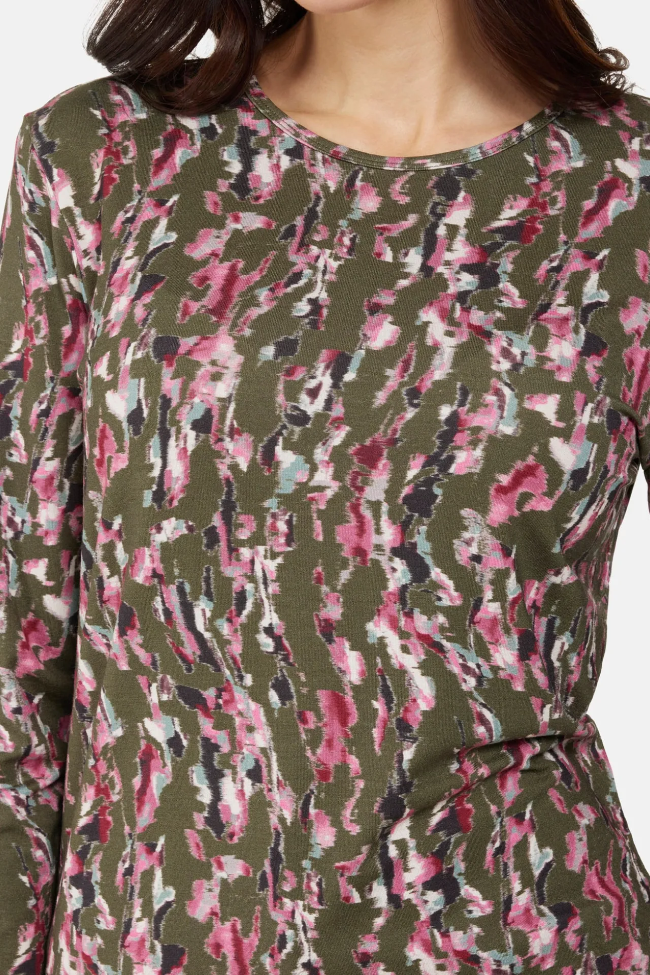tshirt_langrmet__olive_ni_1.webp T-shirt Langærmet - Olive Night Mix