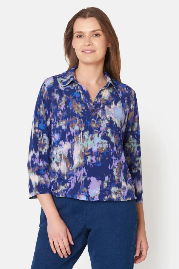 T-shirt Med 3/4 ærmer - Beacon Blue