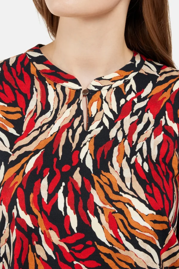 T-shirt Med 3/4 ærmer - Berry Red