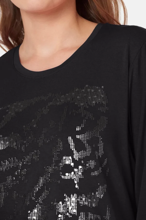 T-shirt Med 3/4 ærmer - Black