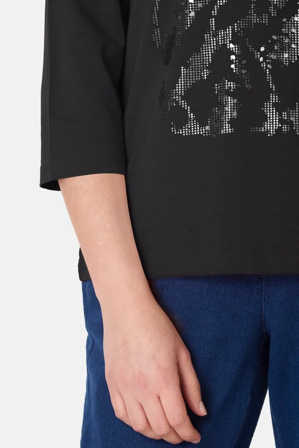 T-shirt Med 3/4 ærmer - Black