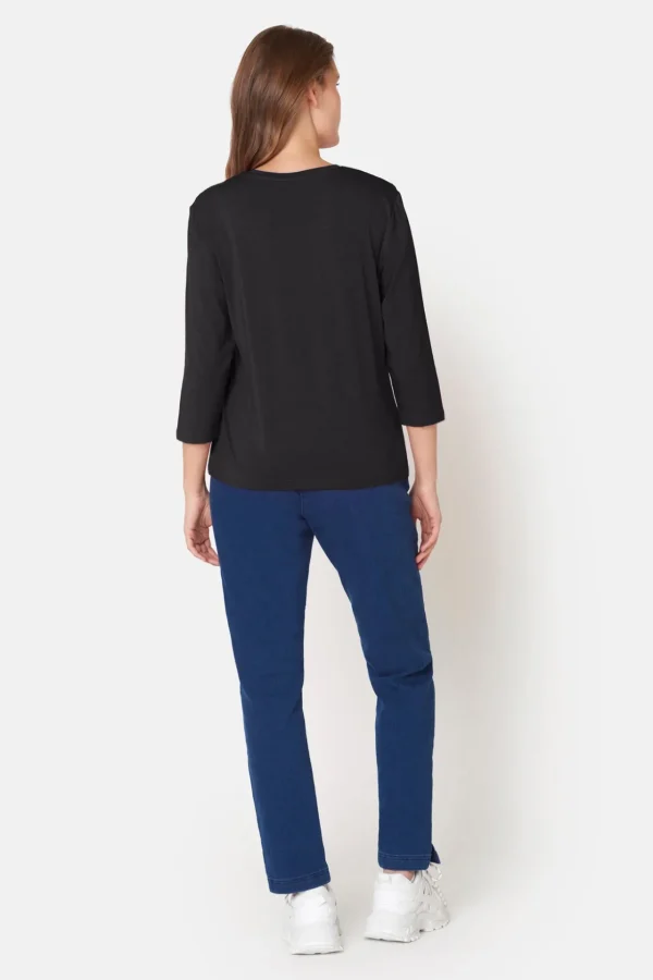 T-shirt Med 3/4 ærmer - Black