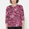 T-shirt Med 3/4 ærmer - Fuchsia Pink