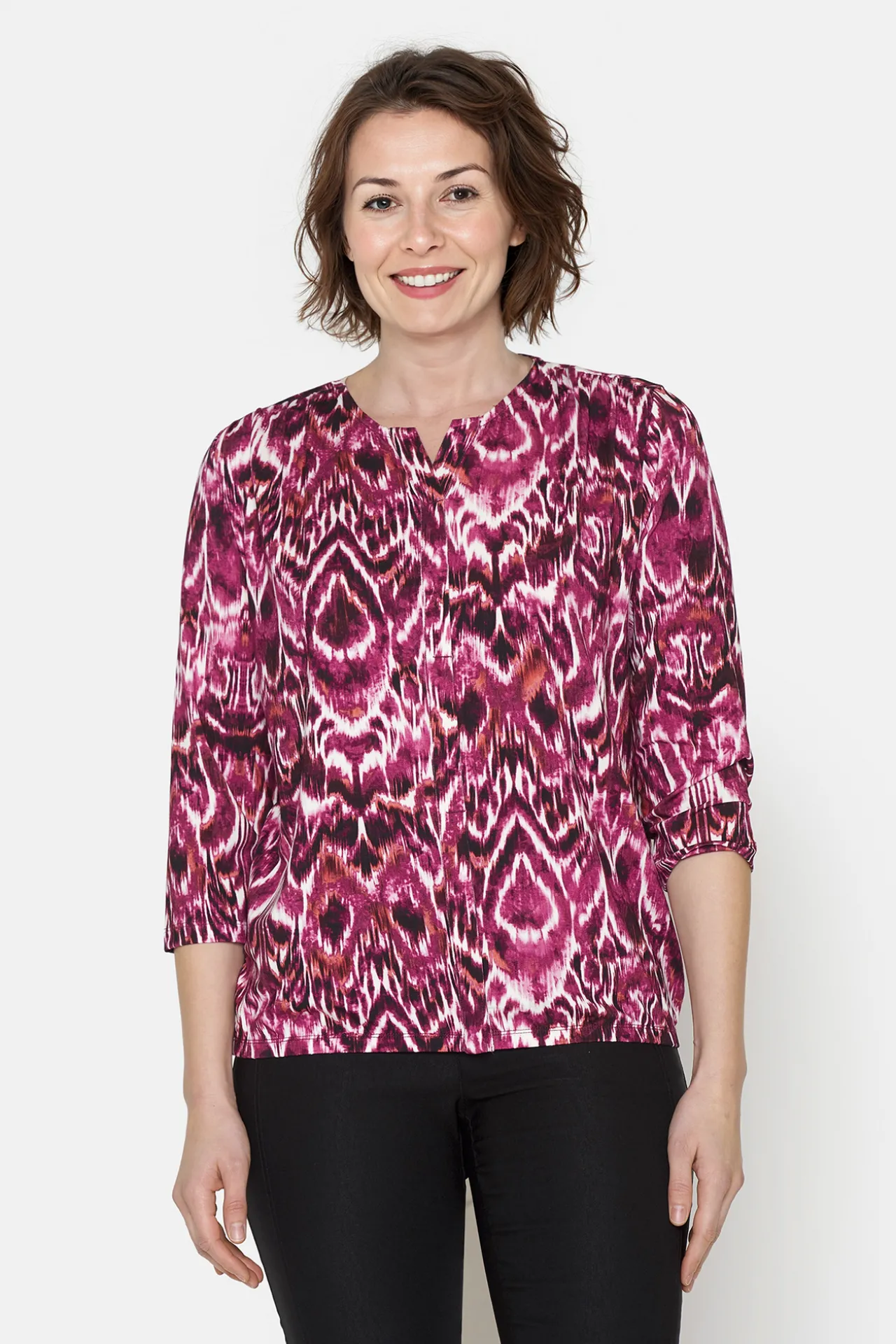 tshirt_med__rmer__fuchsia_0-7.webp T-shirt Med 3/4 ærmer - Fuchsia Pink