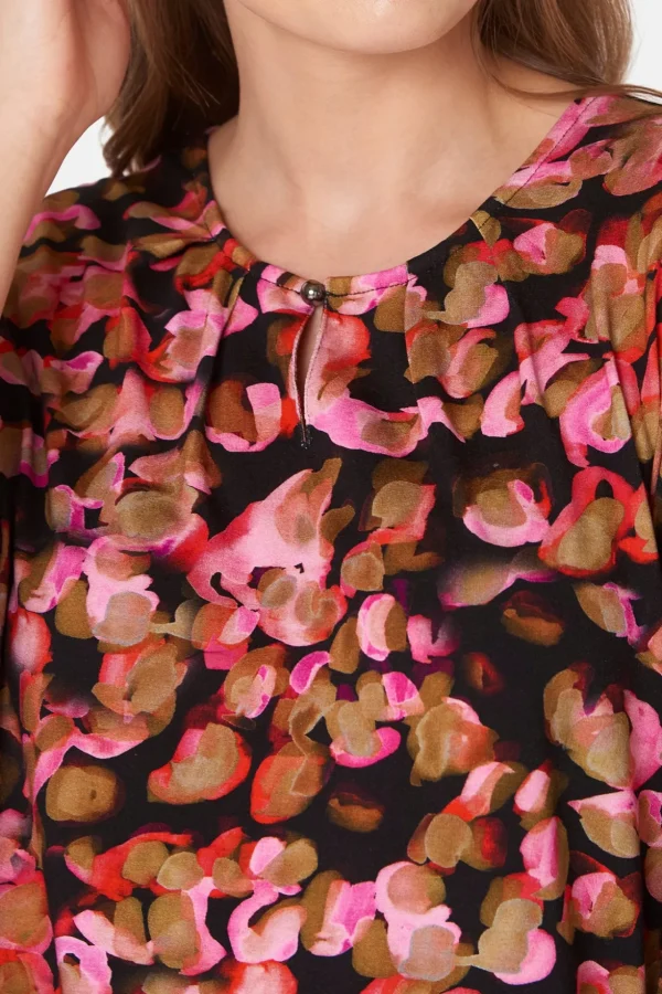T-shirt Med 3/4 ærmer - Fuchsia Red