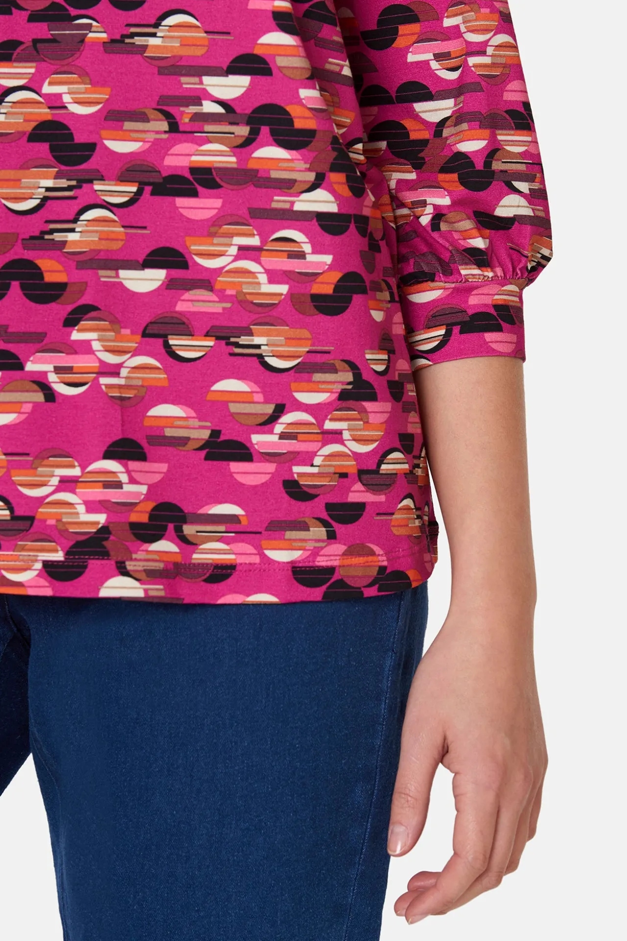 tshirt_med__rmer__fuchsia_2-1.webp T-shirt Med 3/4 ærmer - Fuchsia Red