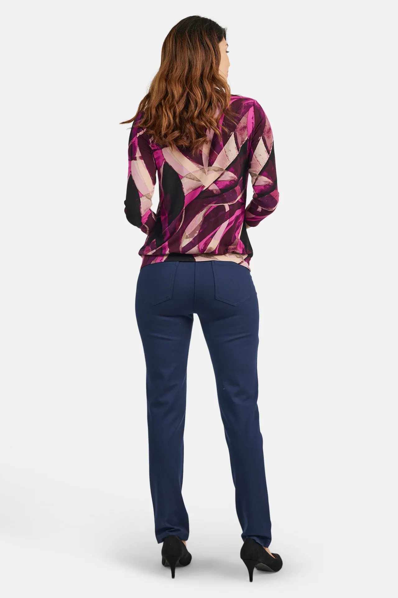 tshirt_med__rmer__fuchsia_2-2.webp T-shirt Med 3/4 ærmer - Fuchsia Rød