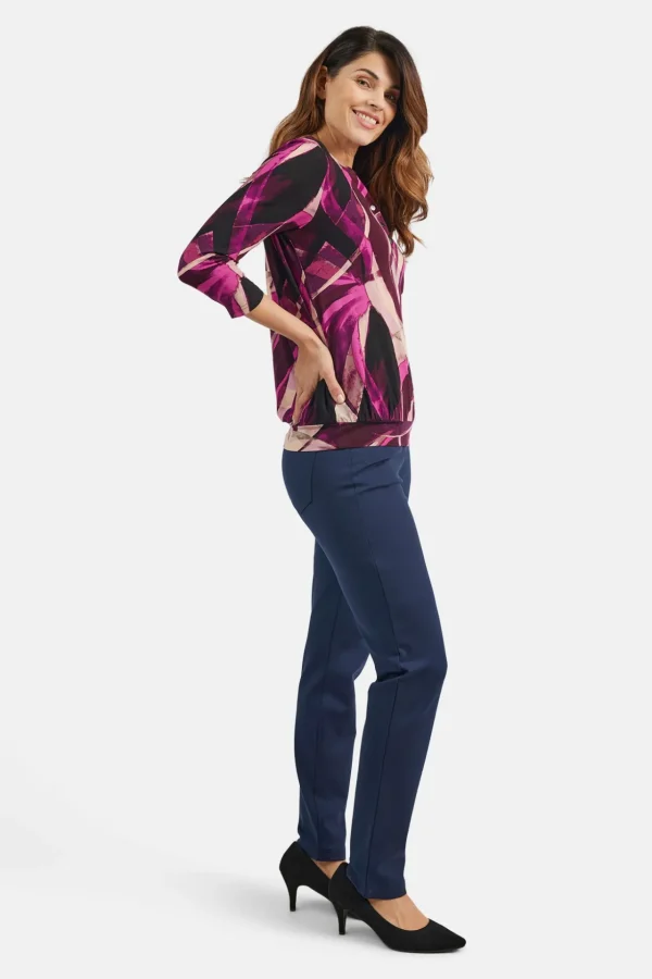 T-shirt Med 3/4 ærmer - Fuchsia Rød