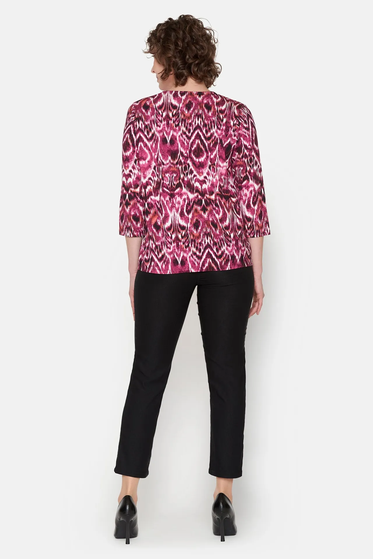 tshirt_med__rmer__fuchsia_3-6.webp T-shirt Med 3/4 ærmer - Fuchsia Pink