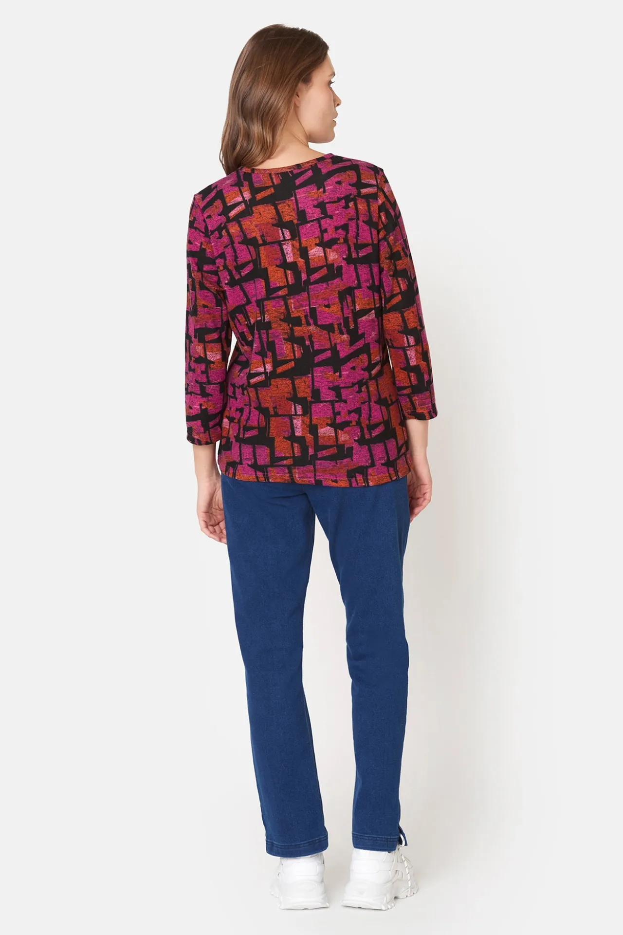 tshirt_med__rmer__fuchsia_3.webp T-shirt Med 3/4 ærmer - Fuchsia Red