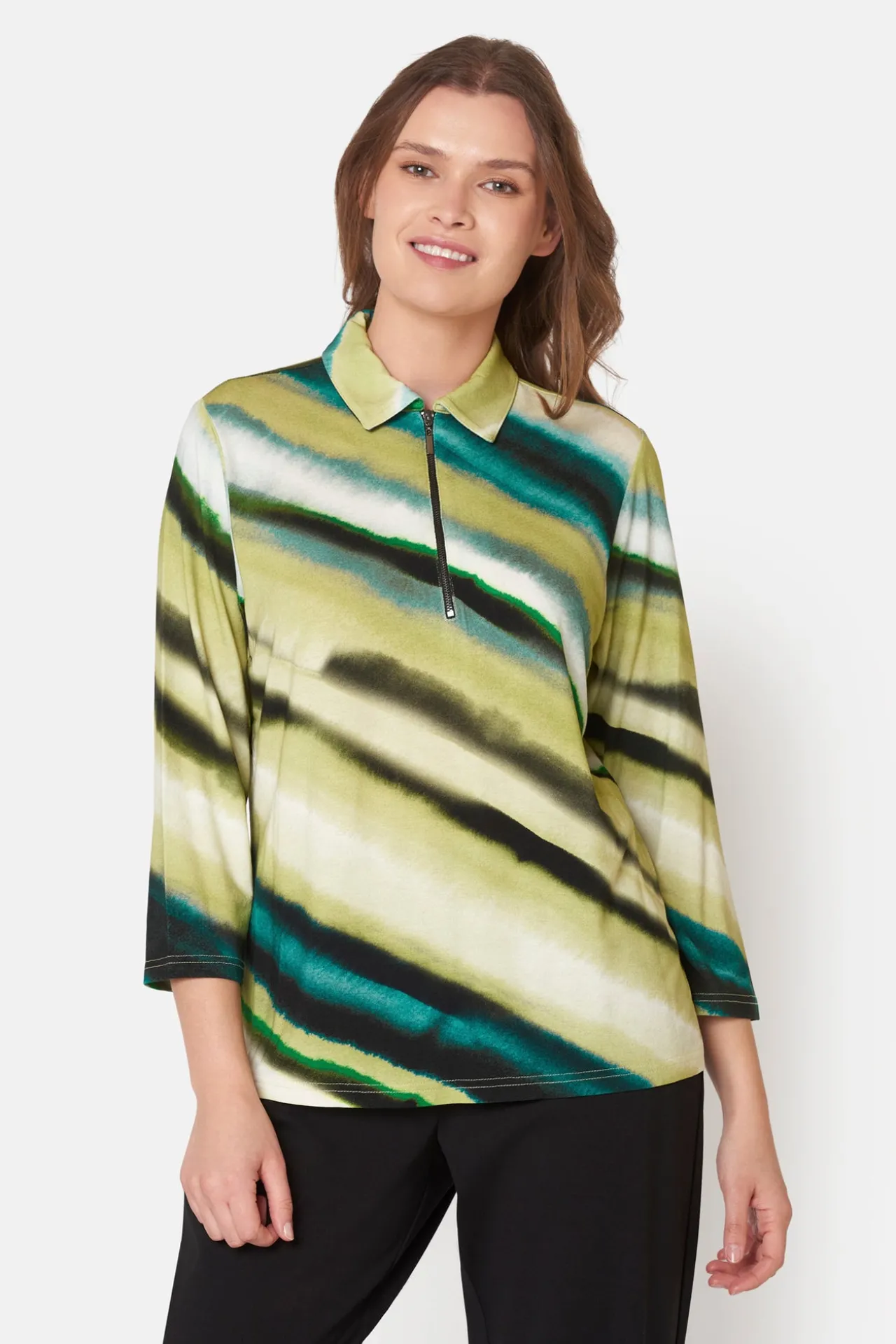 tshirt_med__rmer__lime_0.webp T-shirt Med 3/4 ærmer - Lime
