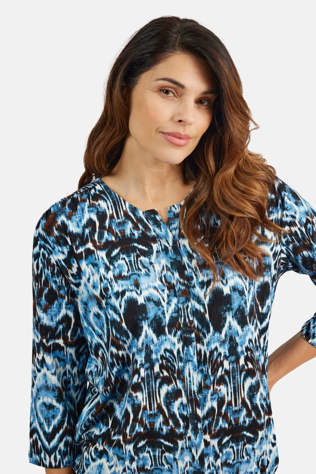 tshirt_med__rmer__midnigh_0.webp T-shirt Med 3/4 ærmer - Midnight Blue