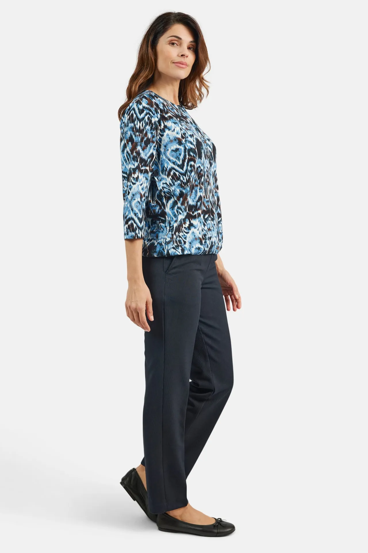 tshirt_med__rmer__midnigh_3.webp T-shirt Med 3/4 ærmer - Midnight Blue