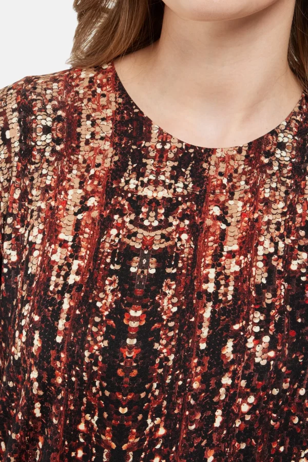 T-shirt Med 3/4 ærmer - Mocha Bisque