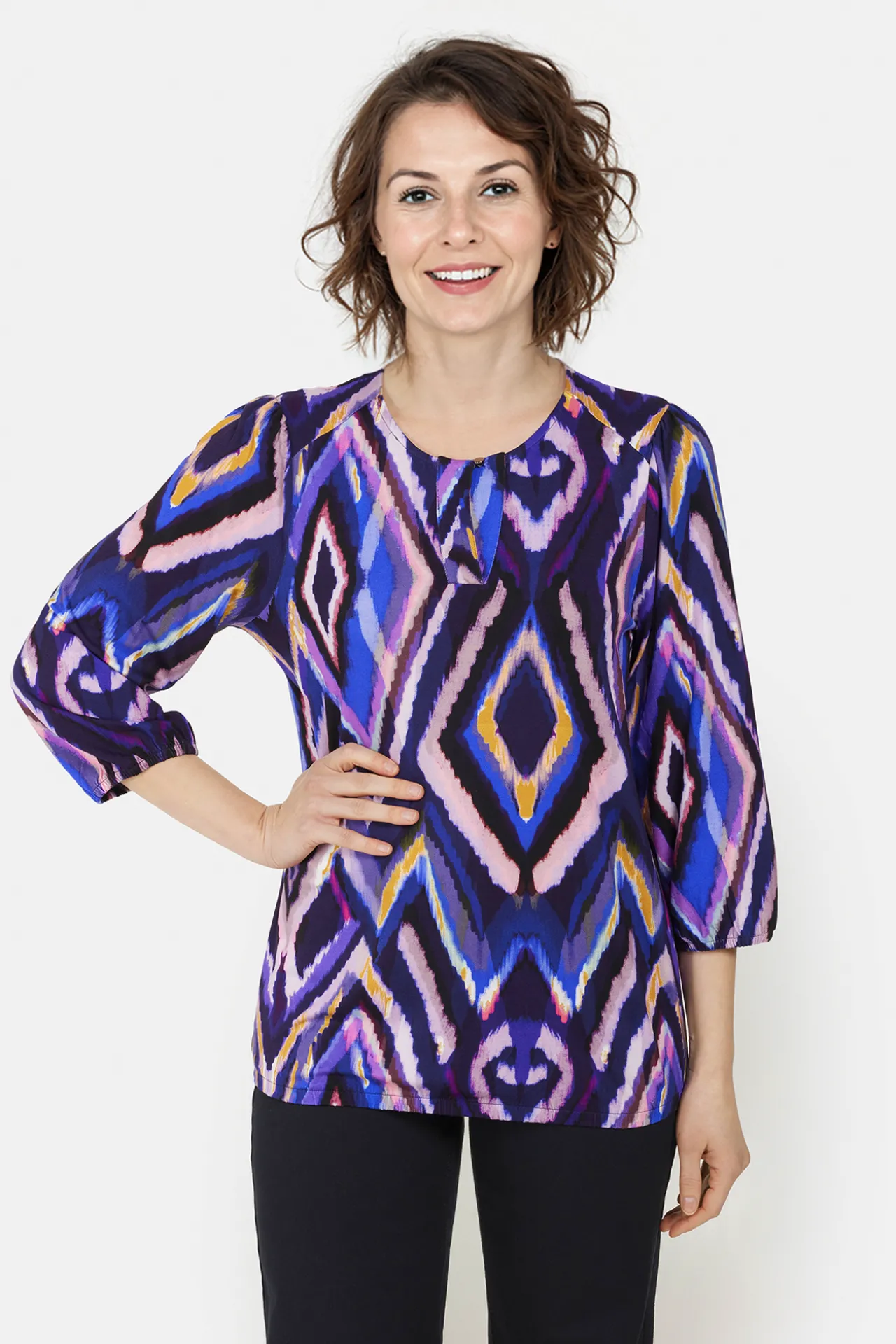 tshirt_med__rmer__purple_0.webp T-shirt Med 3/4 ærmer - Purple