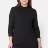 T-shirt med 3/4 ærmer - Sort