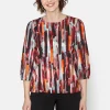 T-shirt Med 3/4 ærmer - Vine Red